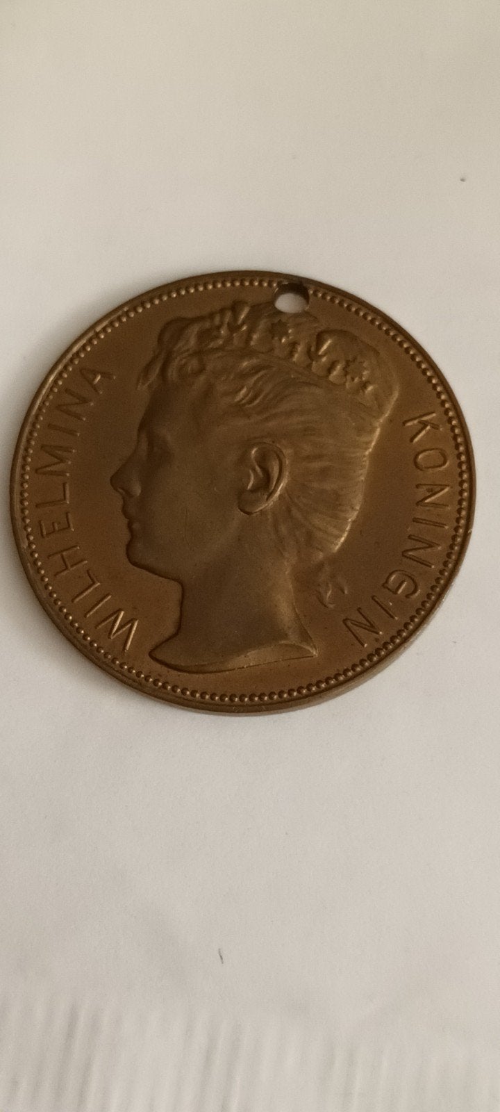 Koningin Wilhelmina Herdenkingsmunt 1926, Ophalen of Verzenden, Brons, Nederland