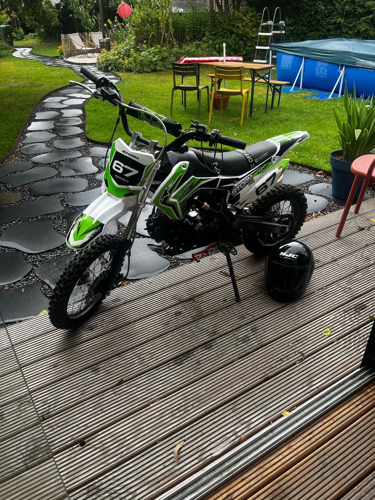 Nitro Storm V2 pitbike 110cc, Fietsen en Brommers, Ophalen, Gebruikt, 110 cc, Schijfrem