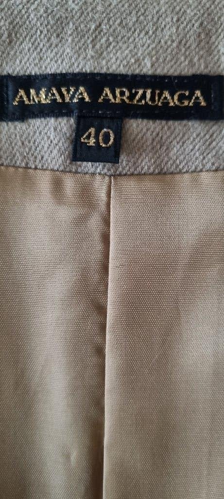 dames winterjas wol taupe Amaya Arzuaga maat 38, Kleding | Dames, Maat 38/40 (M), Beige, Nieuw, Ophalen of Verzenden