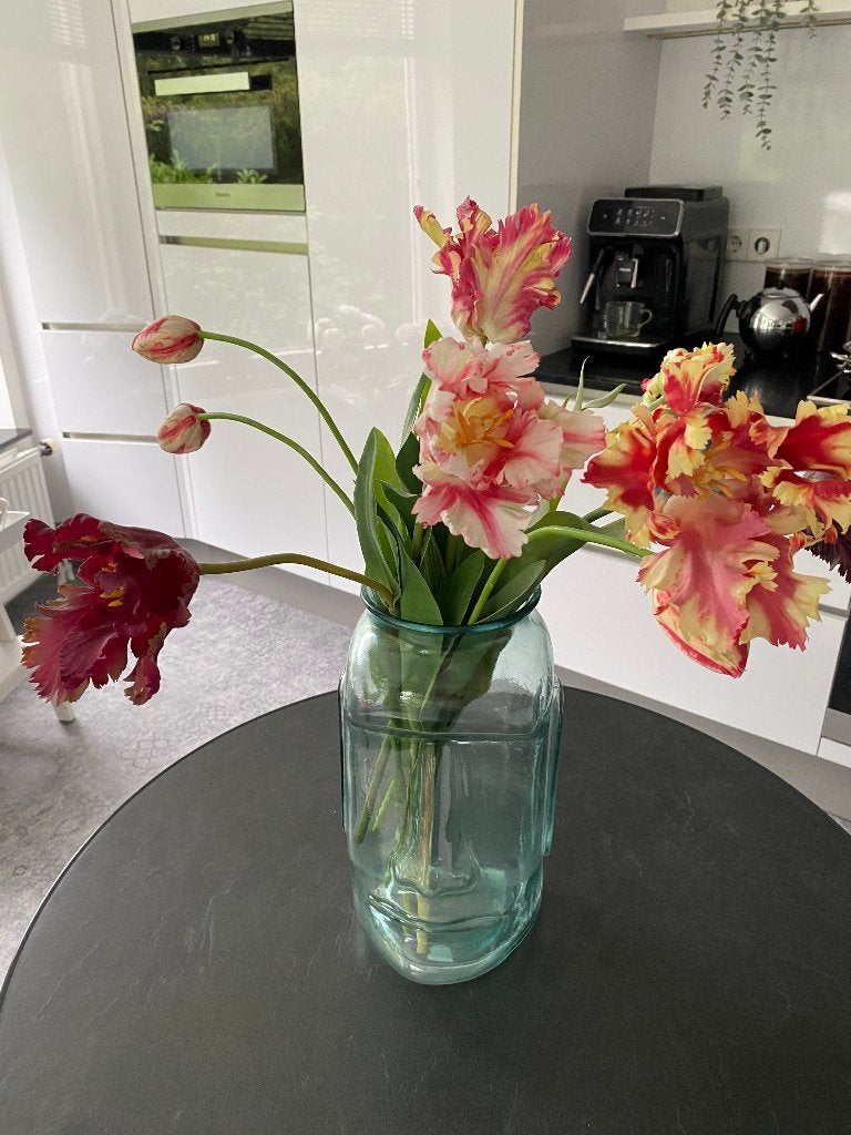 3 grote bloemenvazen, koppen model, 35 cm, Nieuw, Geschikt voor buiten, Ophalen of Verzenden