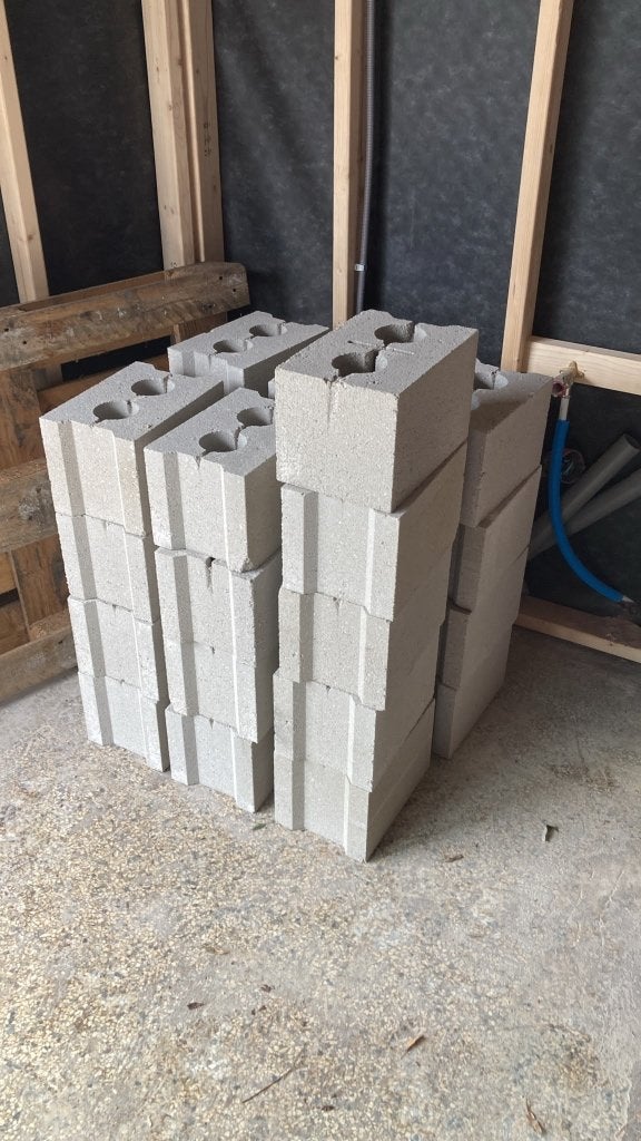 25 grindbetonblok klinker 20/19 grijs 290x200x190, Doe-het-zelf en Verbouw, Ophalen, Nieuw, Beton