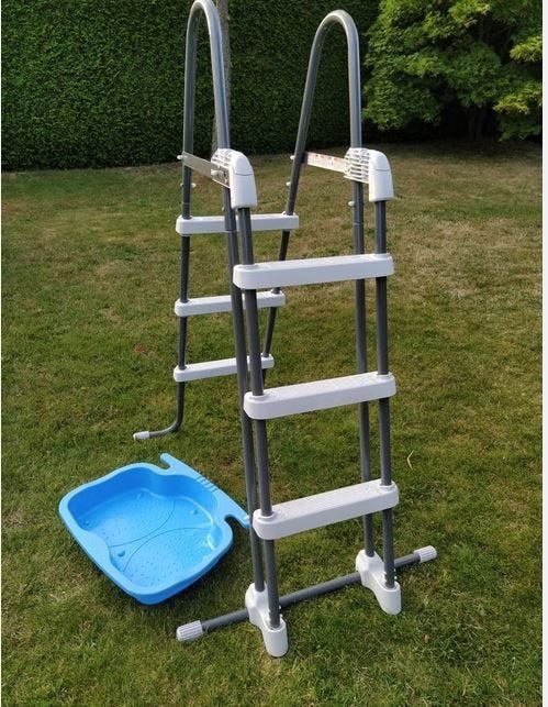 Intex zwembadladder/trap met een bijbehorend voetenbad, Tuin en Terras, Ophalen, Nieuw, Ladder