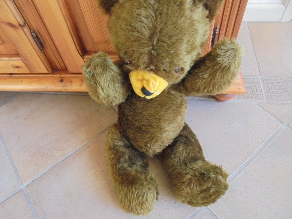 knuffel beer oud helemaal gaaf lengte 55 cm, Ophalen of Verzenden, Zo goed als nieuw, Beer