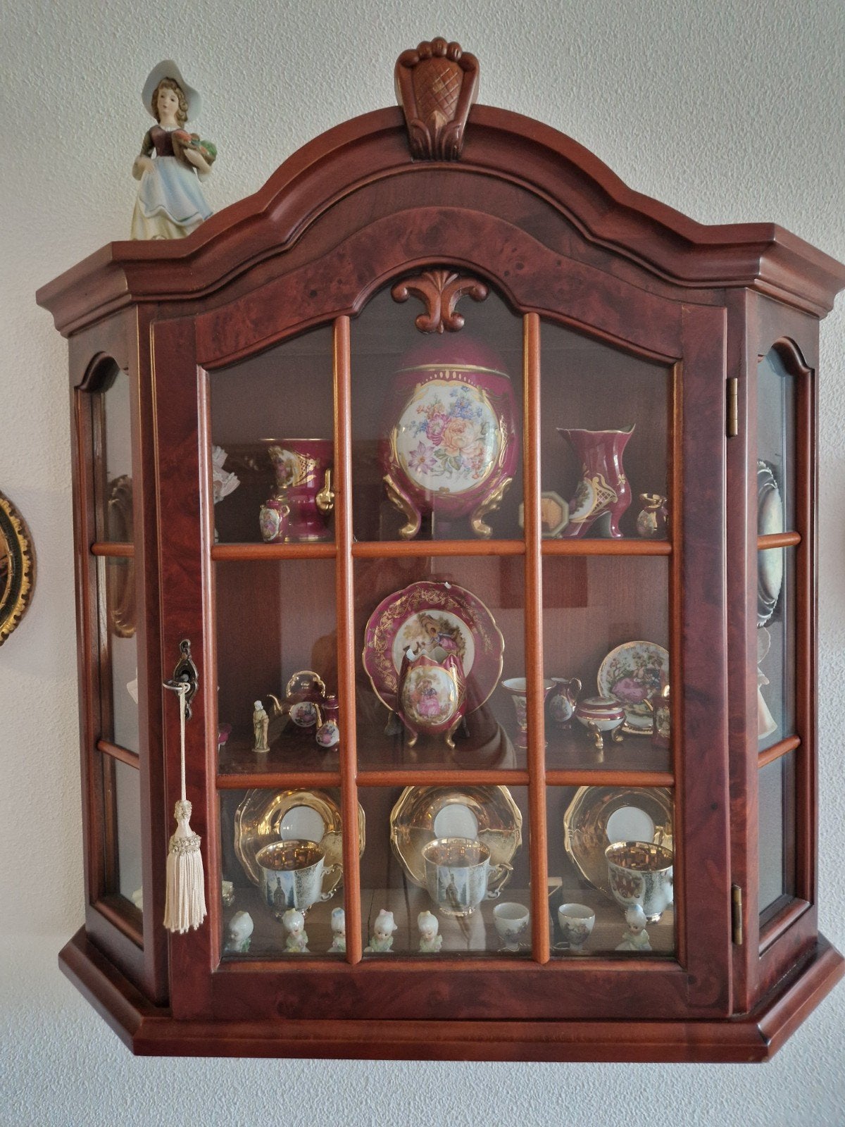 Vintage /retro / antiek vitrinekastje, Ophalen, 50 tot 100 cm, Minder dan 100 cm