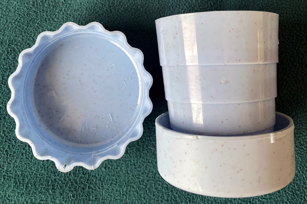 Herbruikbare telescopic beker van straw wheat plastic, NIEUW, Ophalen of Verzenden, Nieuw, Blauw, Beker of Kan
