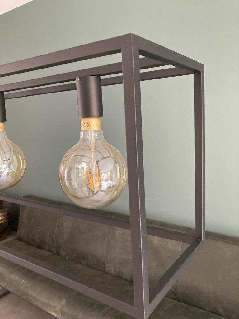 Mooie lamp met bollen, Huis en Inrichting, Lampen | Hanglampen, Ophalen, Zo goed als nieuw, Glas, 75 cm of meer