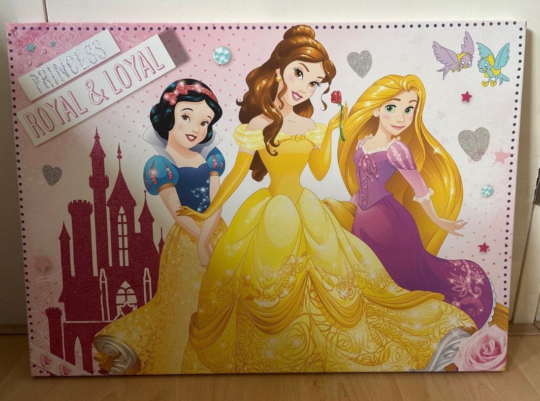 Canvas schilderij prinsessen, Ophalen of Verzenden, Zo goed als nieuw, Wanddecoratie
