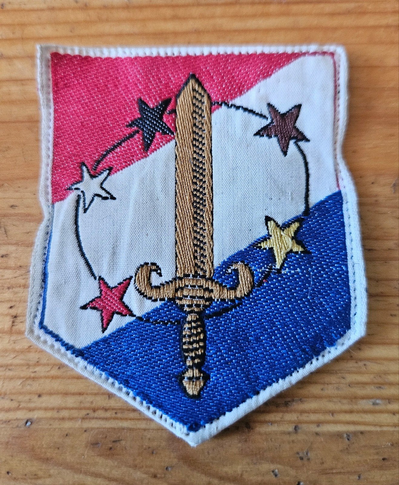TRIS mouwembleem, Verzamelen, Ophalen of Verzenden, Landmacht, Nederland, Embleem of Badge