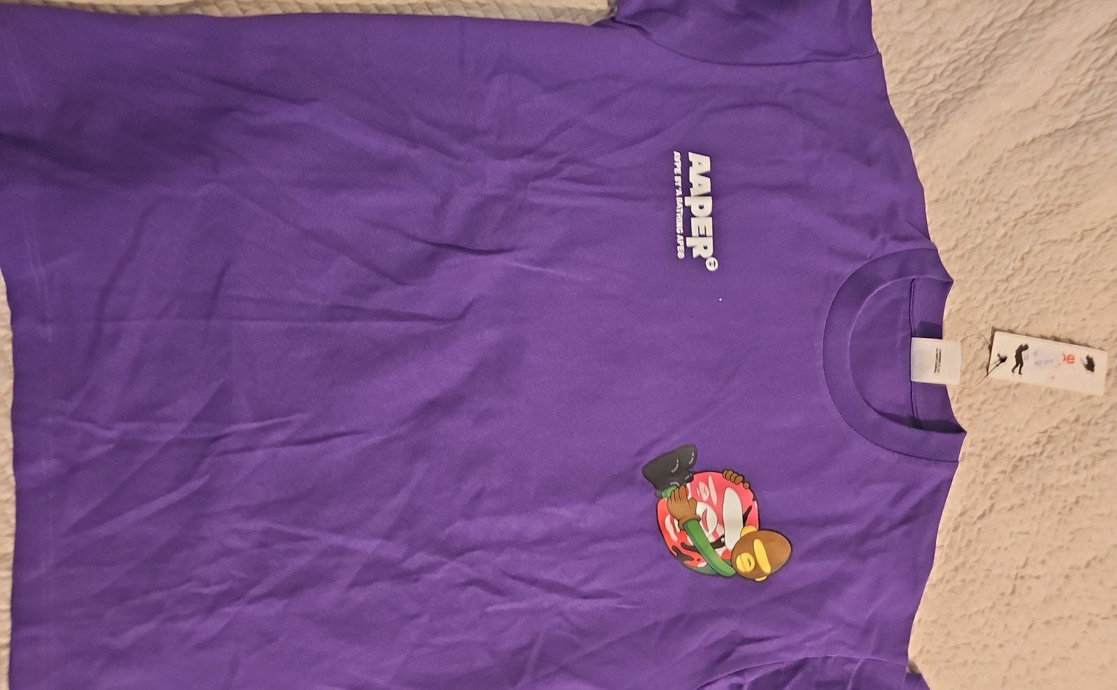 AAPE by A Bathing Ape T-shirt paars - Nieuw met kaartjes, Maat 48/50 (M), Paars, Nieuw, Ophalen of Verzenden