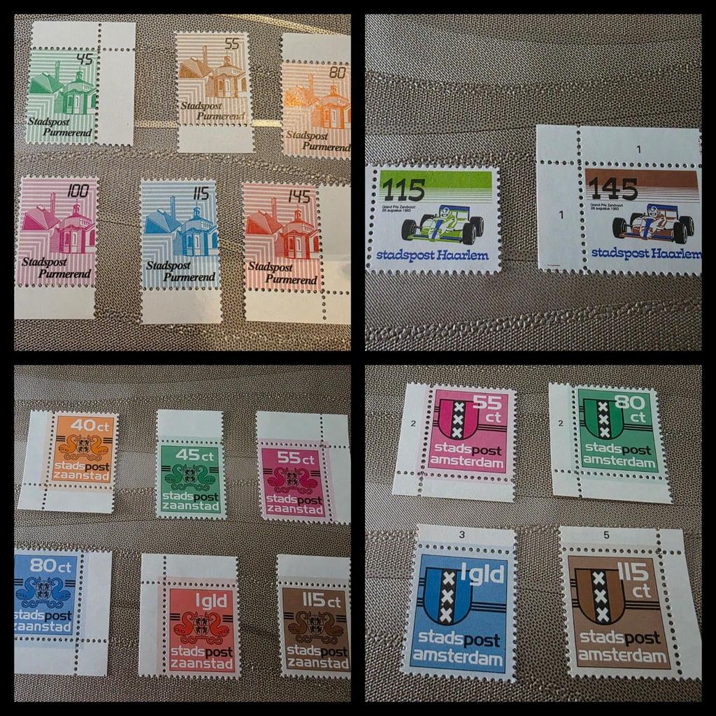 Stadspost Postzegels Amsterdam, Purmerend, Haarlem, Zaanstad, Ophalen of Verzenden, Na 1940, Postfris