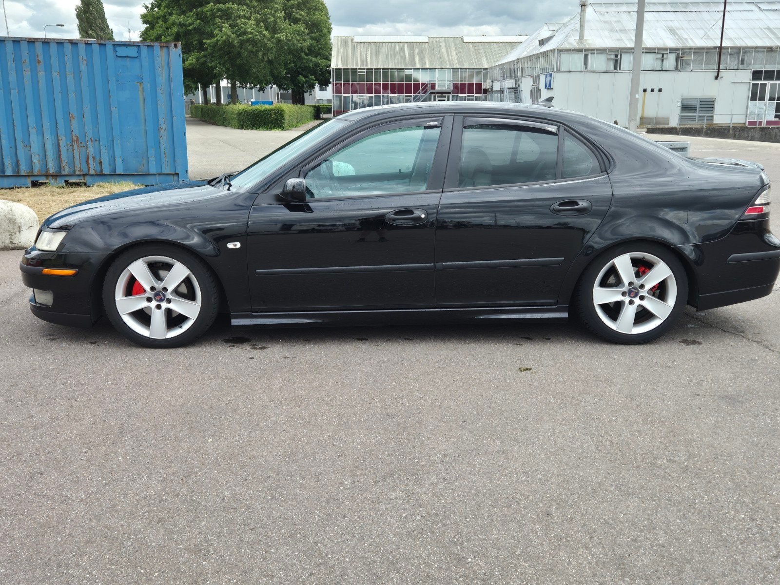 Saab 9-3 velgen 17 inch met goede all season banden, Ophalen, Gebruikt, Banden en Velgen, 17 inch