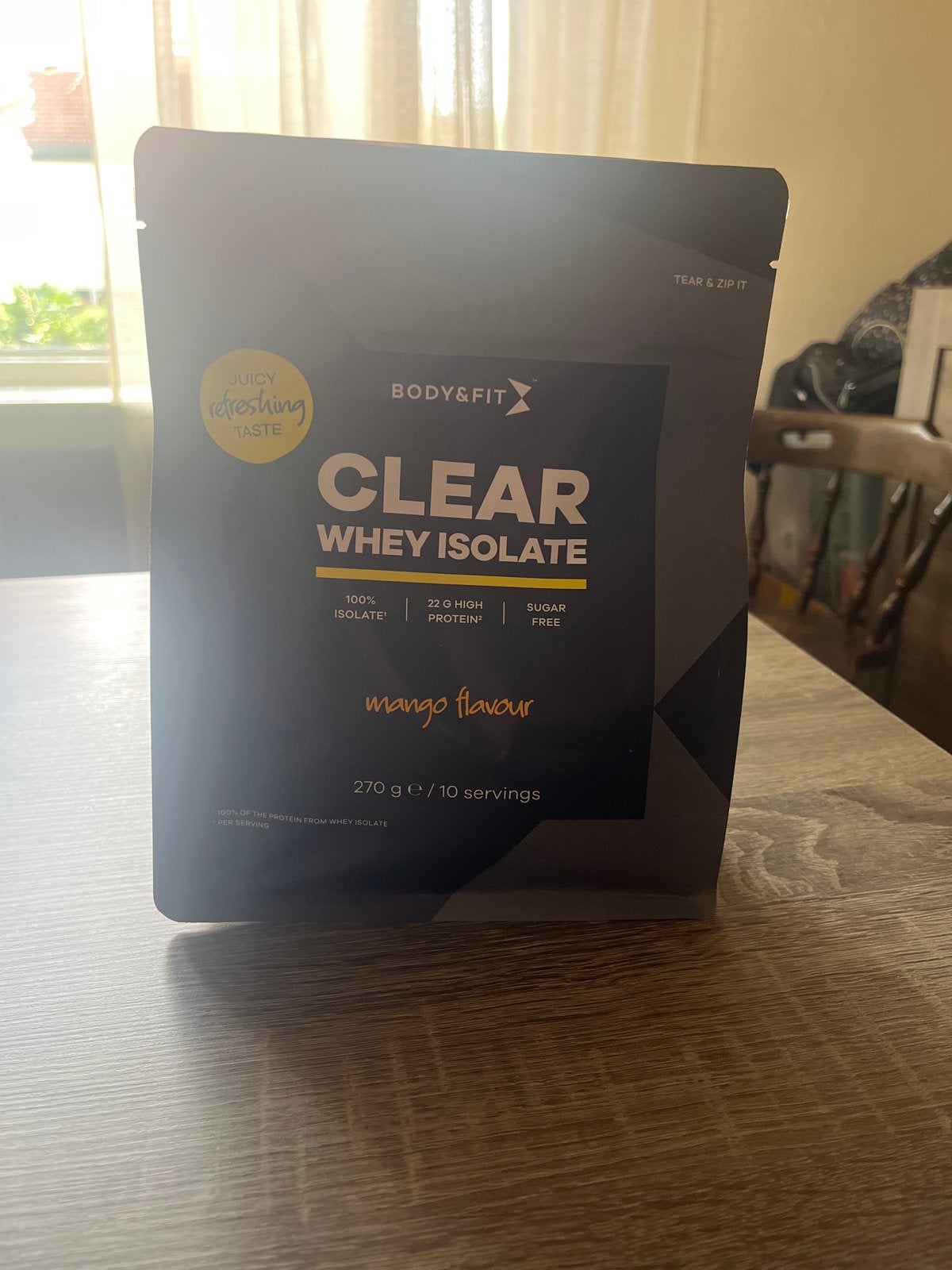 Body&Fit Clear Whey Isolate Mango - 270g, Verzenden, Nieuw, Poeder of Drank