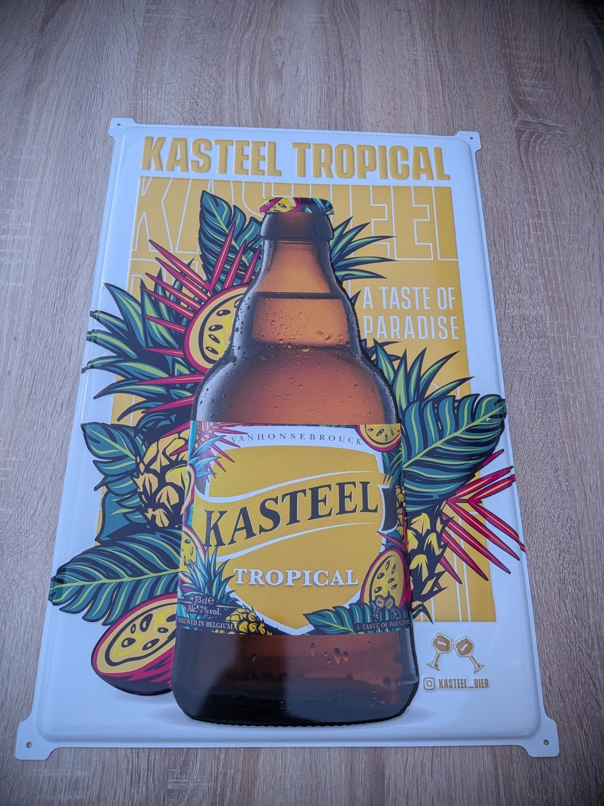 Kasteel Tropical Reclamebord - Nieuwstaat, Ophalen of Verzenden