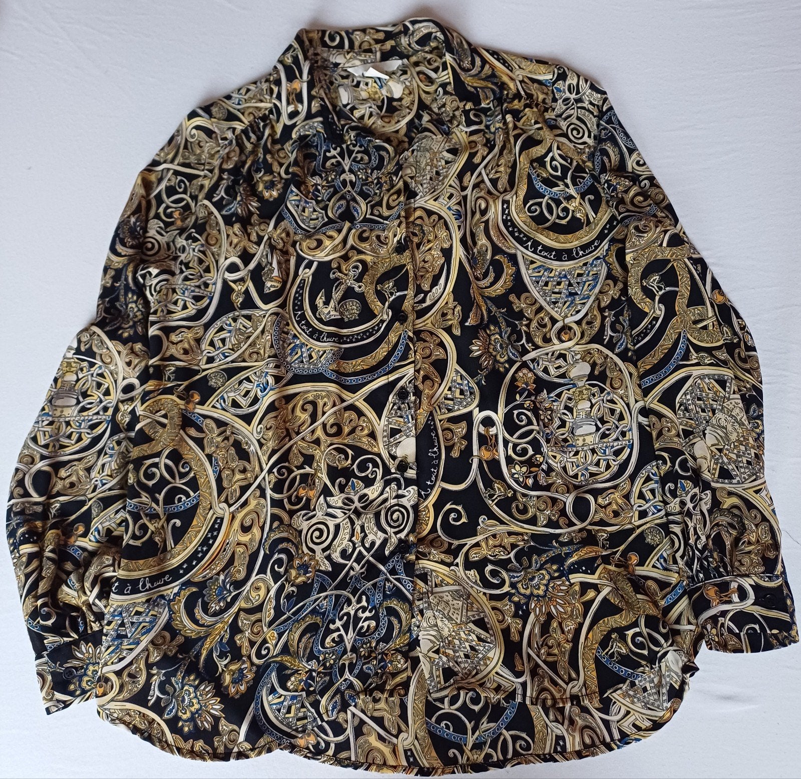 Blouse mt 38, Maat 38/40 (M), H&M, Blauw, Ophalen of Verzenden