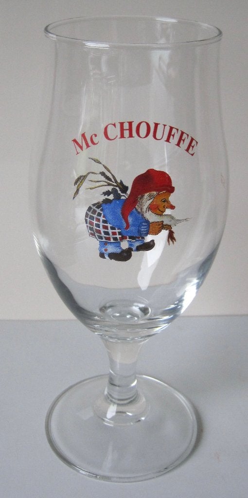bierglas van Mc Chouffe van de Achouffe brouwerij, Verzamelen, Biermerken, Ophalen of Verzenden, Zo goed als nieuw, Glas of Glazen