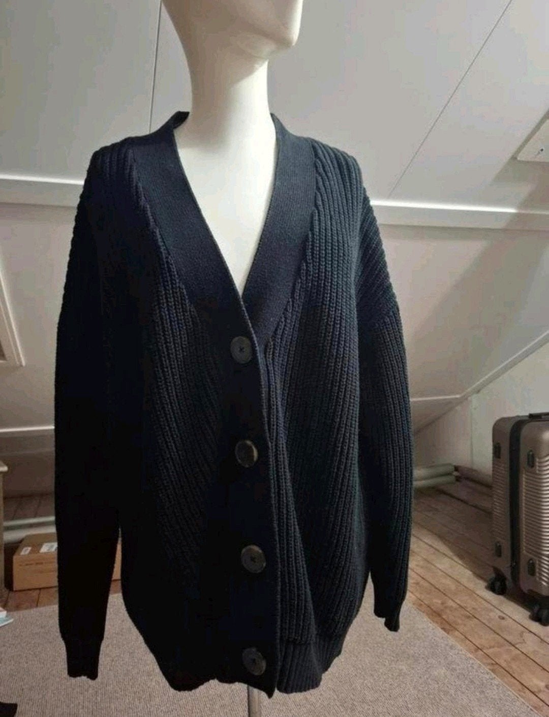 Selected Femme Zwart Grof Gebreid Vest Maat S, Kleding | Dames, Zwart, Selected Femme, Ophalen of Verzenden, Maat 36 (S)