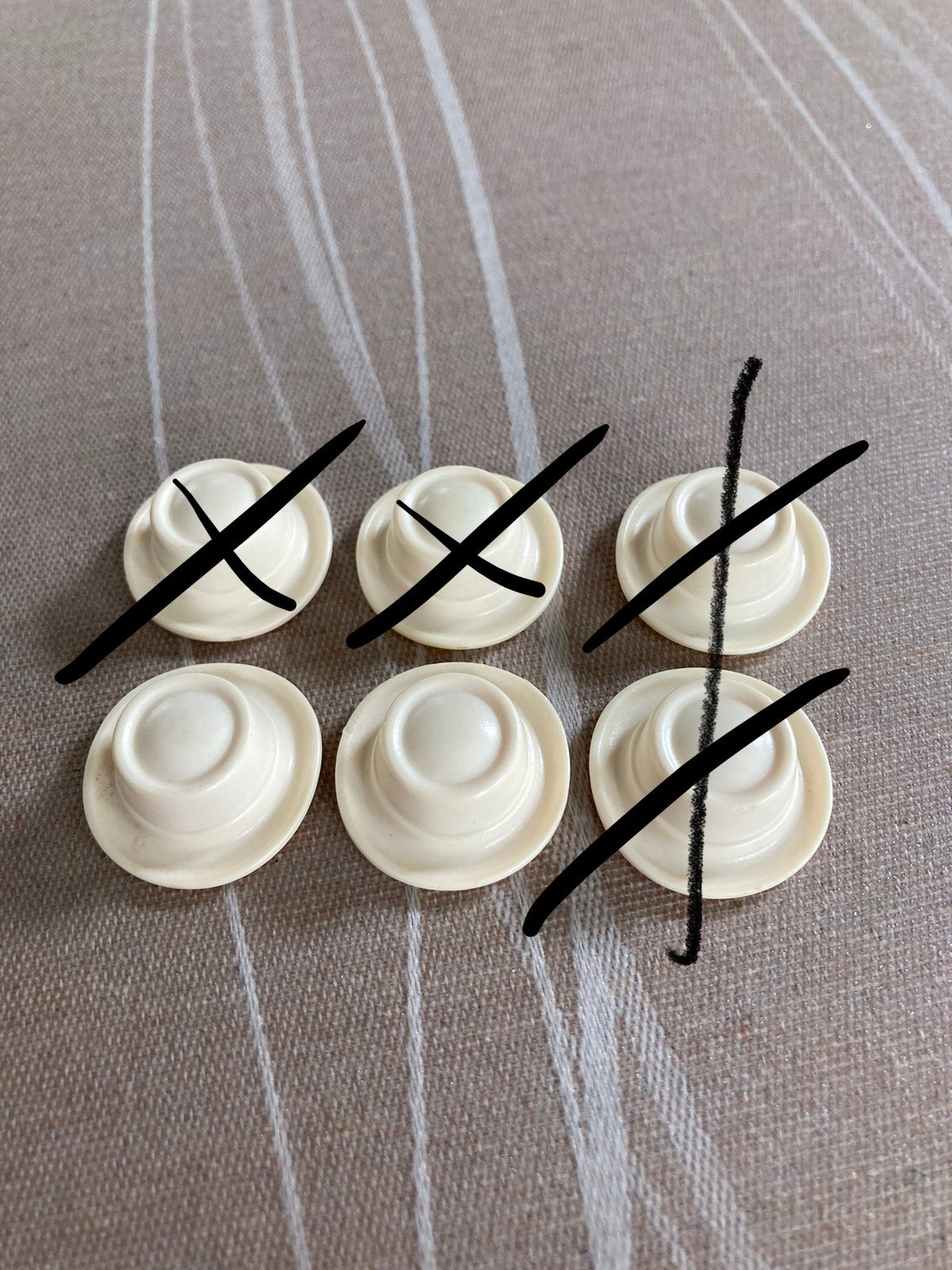 Playmobil kinder hoedjes, petjes creme wit., Ophalen of Verzenden, Zo goed als nieuw