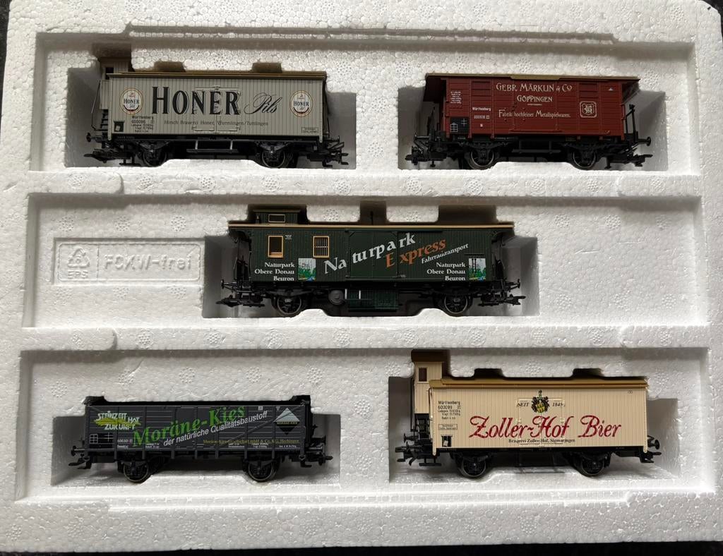 Märklin 84212 H0 5 delige Wagen-Set Naturpark Obere Donau, Wisselstroom, Wagon, Ophalen of Verzenden, Zo goed als nieuw