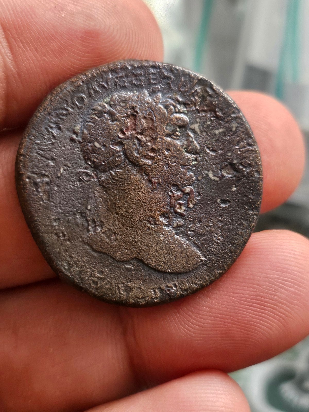 Oude romeinse of griekse byzantine ancient muntmunt, mogelij, Postzegels en Munten, Munten | Nederland, Ophalen of Verzenden, Vóór koninkrijk