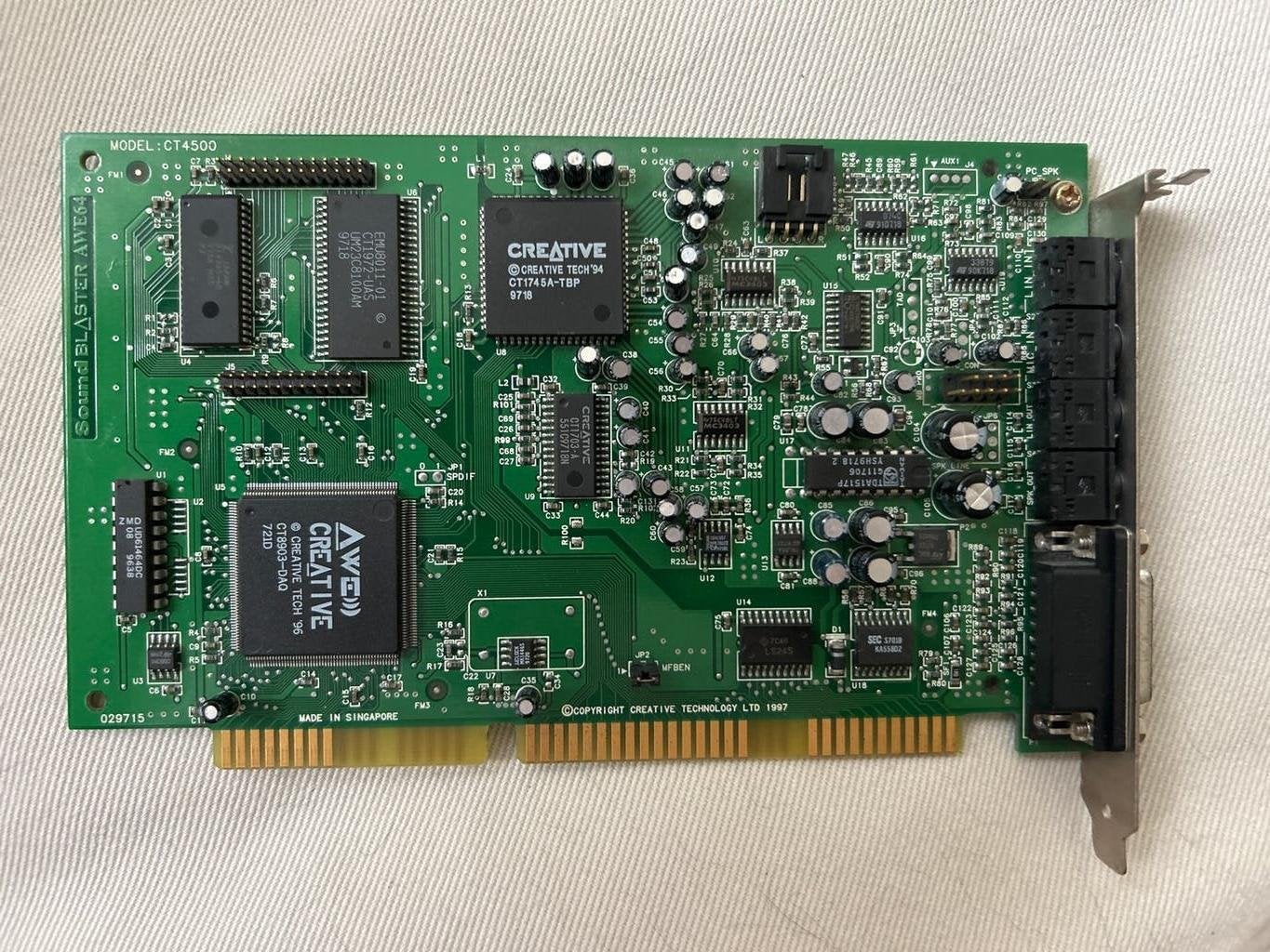 Creative Sound Blaster AWE64 CT4500 geluidskaart, Computers en Software, Geluidskaarten, Ophalen of Verzenden, Gebruikt, Intern