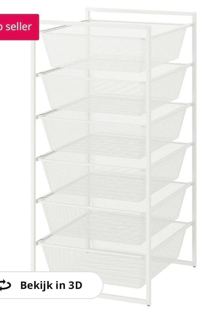 2x IKEA JONAXEL kasten met draadmanden en wieltjes, Ophalen, Zo goed als nieuw