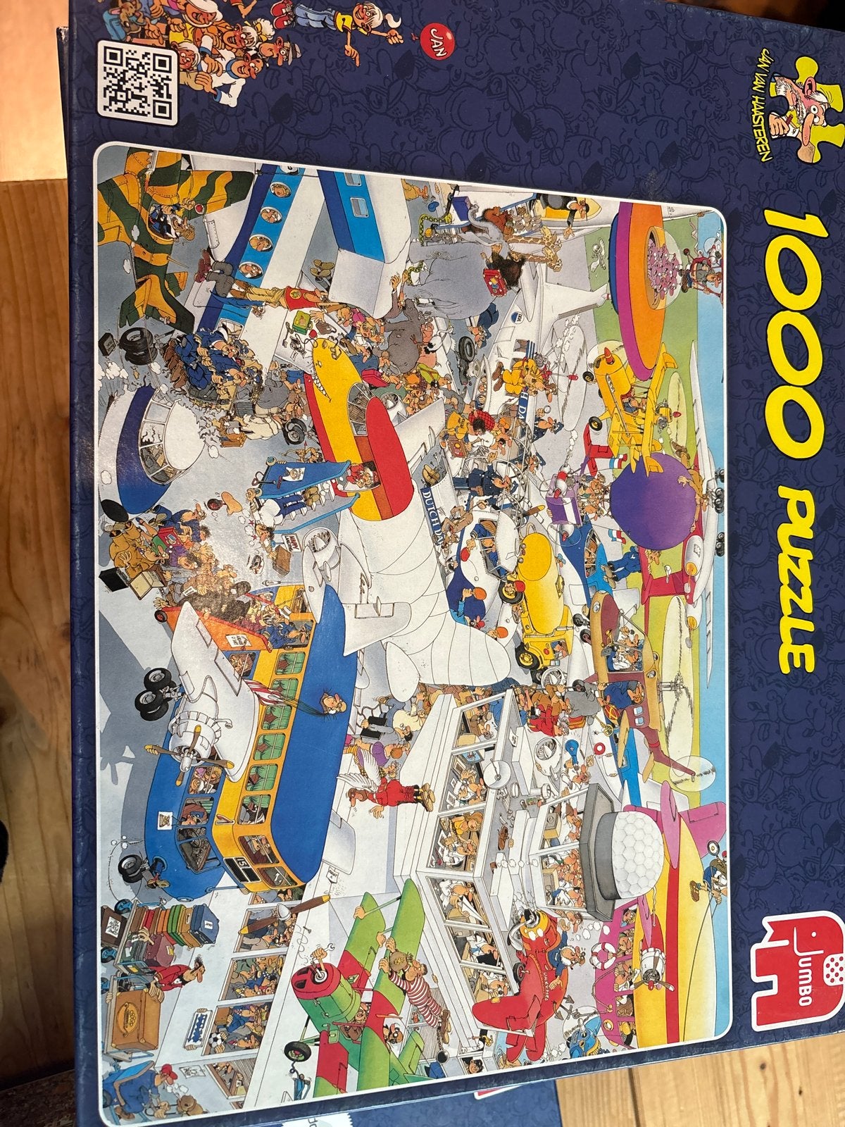 Jan van Haasteren 1000 stukjes - De Vliegshow, Ophalen, 500 t/m 1500 stukjes, Zo goed als nieuw, Legpuzzel
