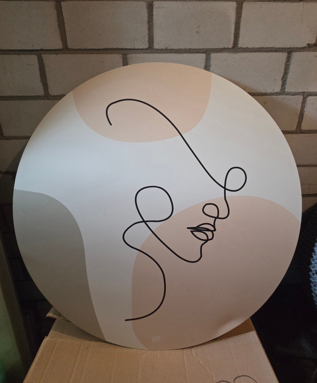 HIP ORGNL Wandbord - Modern Face Line Art, Ophalen, Gebruikt, Hout, Meerkleurig