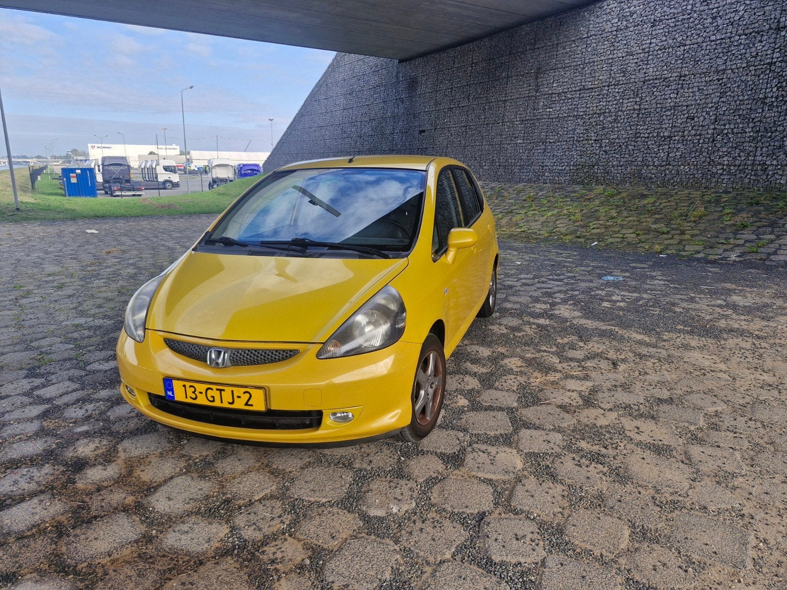 Honda Jazz 1.2 I 2008 Geel, Voorwielaandrijving, 450 kg, 40 €/maand, 4 cilinders