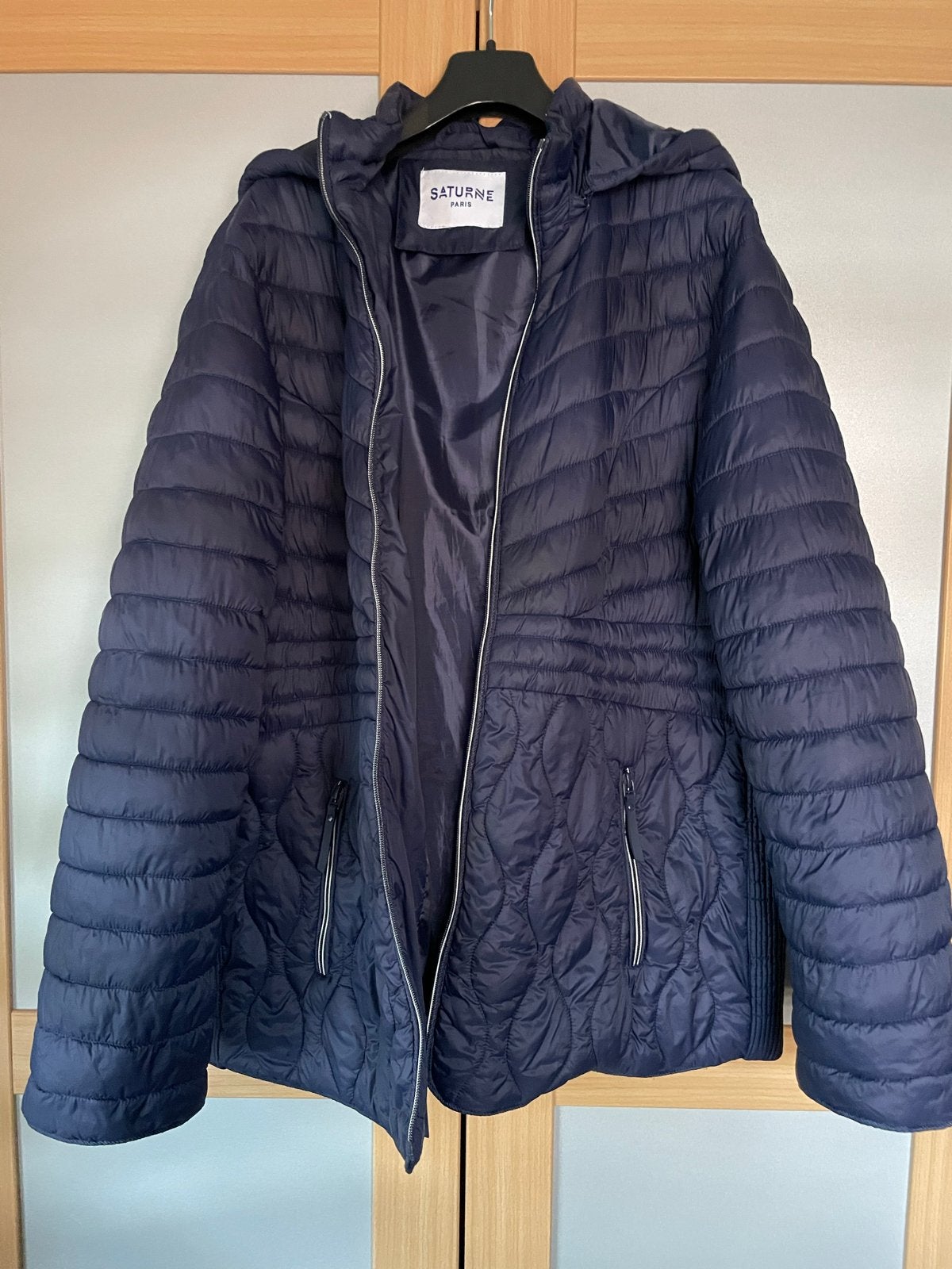 Saturne jas met capuchon - Maat XL, Verzenden, Zo goed als nieuw, Maat 46/48 (XL) of groter, Blauw