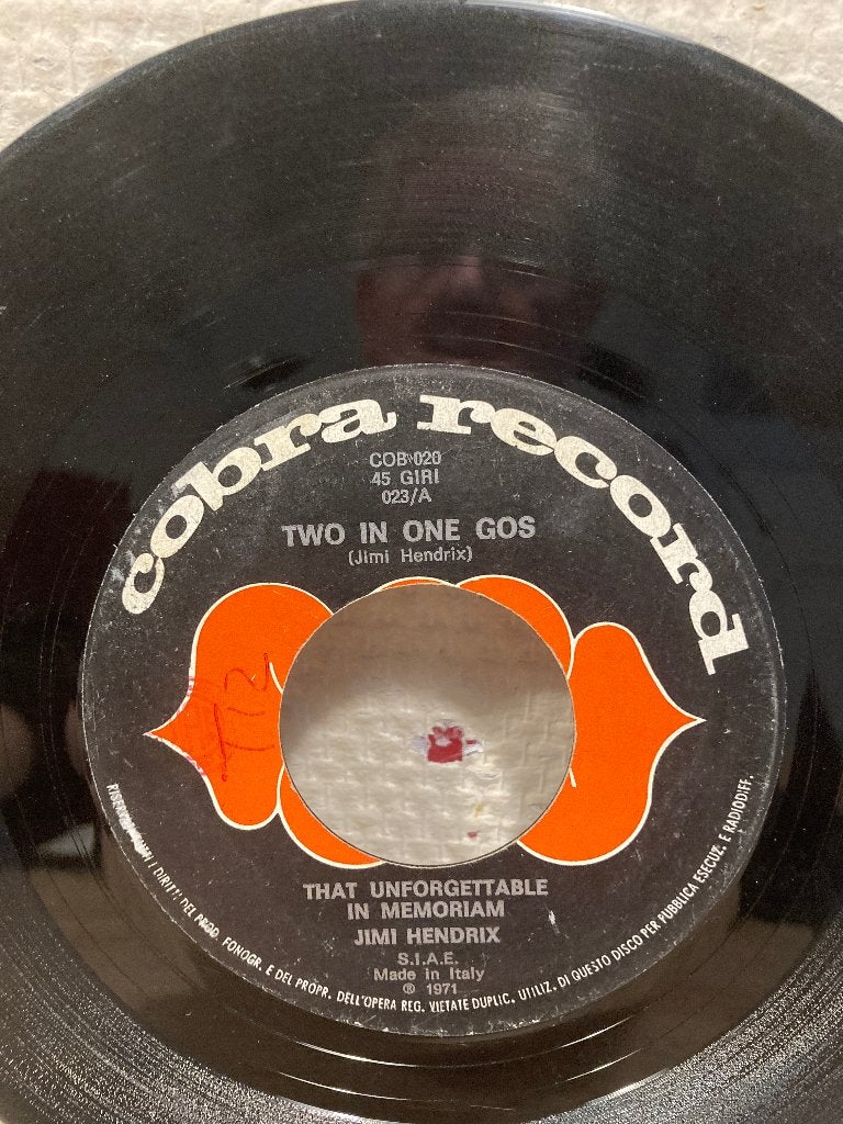 Jimi Hendrix two in one goes psycho Italy 7inch, Cd's en Dvd's, Ophalen of Verzenden, Gebruikt, 7 inch, Pop