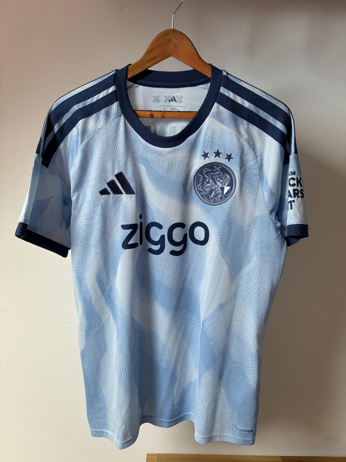 Gesigneerd Ajax uitshirt 2023/2024 - Maat L, Maat 52/54 (L), Blauw, Ophalen of Verzenden, Zo goed als nieuw