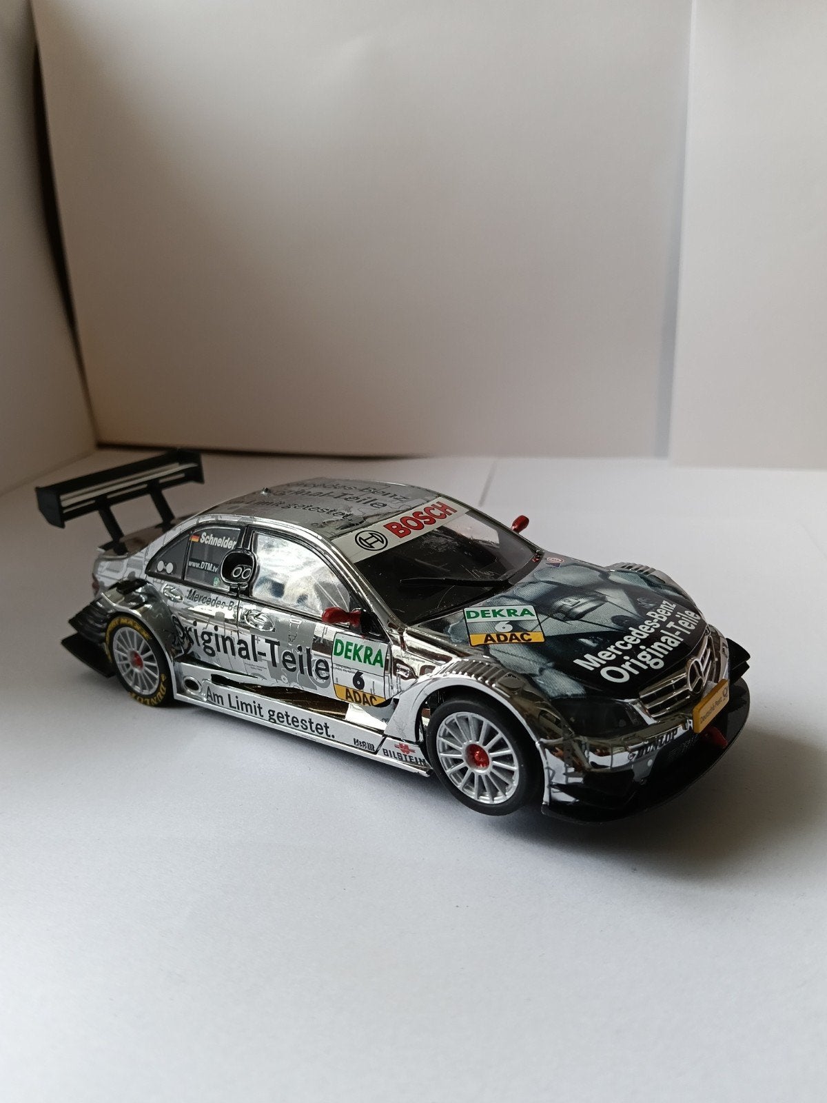 Carrera analoge Mercedes DTM Chroom., Carrera, Ophalen of Verzenden, Elektrisch, Racebaan