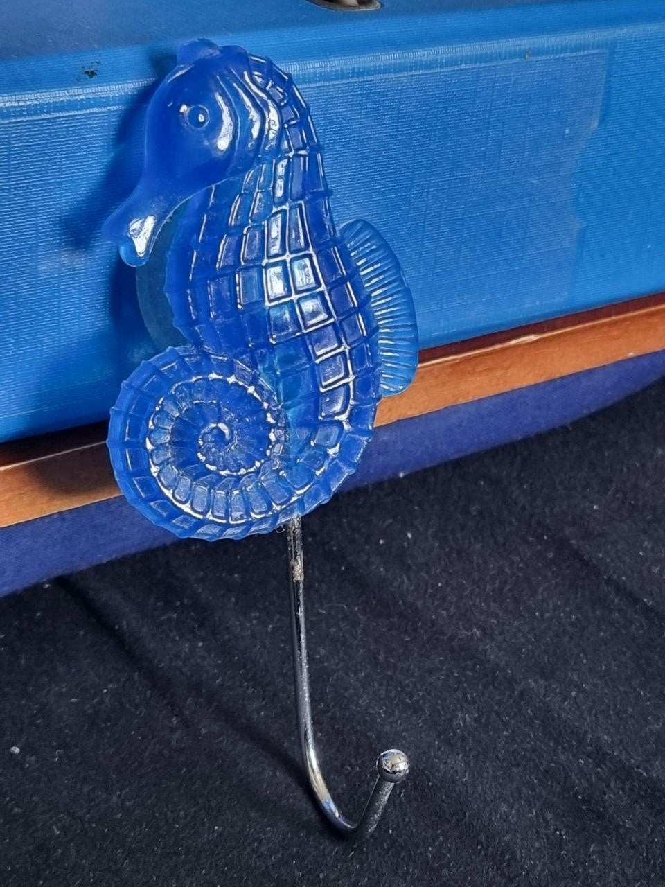 Zeepaardje zuignap haakje - Blauw, Gebruikt, Blauw, Overige stijlen, Kunststof