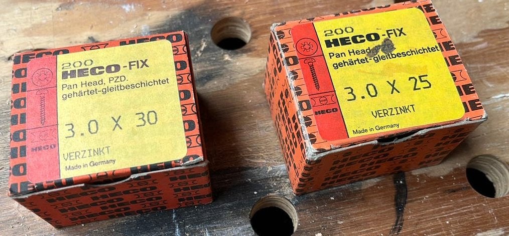 Bolkopschroeven voor hout 3x30 3x25, Ophalen, Zo goed als nieuw, Meerdere media