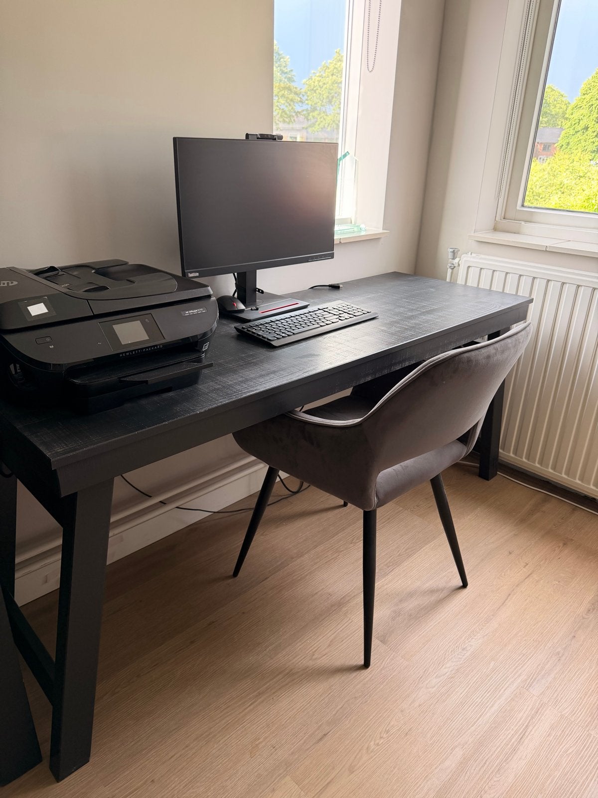 Houten bureau met stoel - Ideaal voor thuiswerkplek, Ophalen, Gebruikt, Hout, Computerbureau