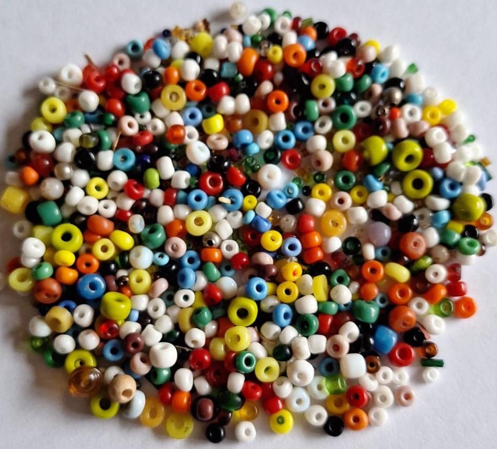 Zak kleurige glaskralen 3-4 mm, Verzenden, Nieuw, Kraal