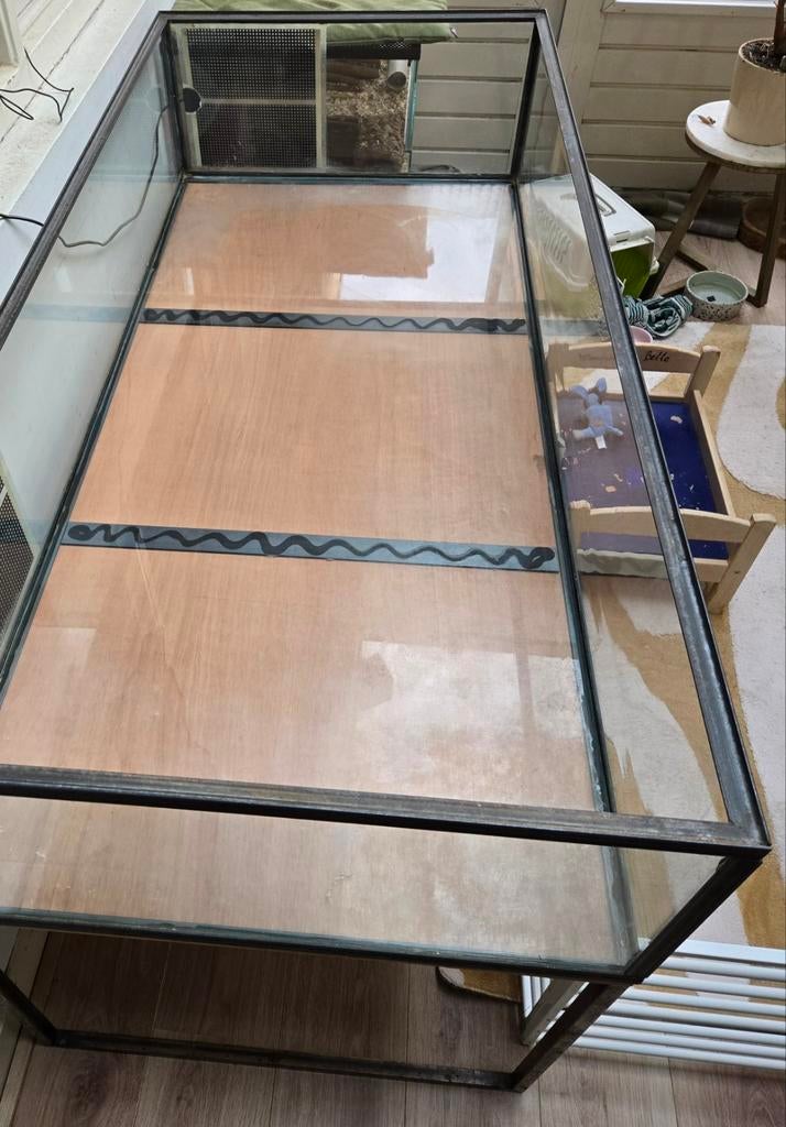 Terrarium, knaagdierenverblijf, caviaverblijf, Dieren en Toebehoren, Ophalen, 110 cm of meer, Zo goed als nieuw, 90 cm of meer