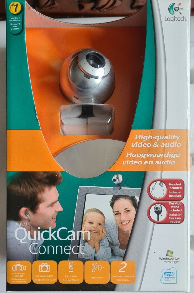 Webcam, Logitech QuickCam Connect., Computers en Software, Ophalen of Verzenden, Nieuw, Windows, Microfoon
