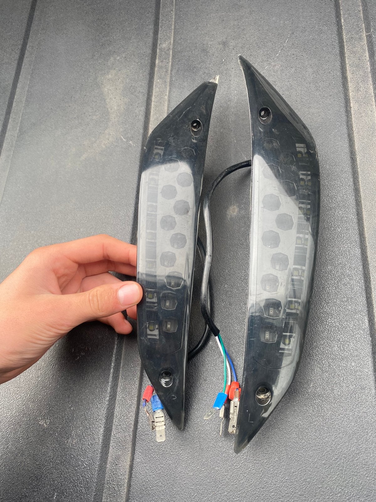 Audi Look LED Knipperlichten Voor Flow/Matrix Piaggio Zip, Ophalen of Verzenden, Zo goed als nieuw, Piaggio