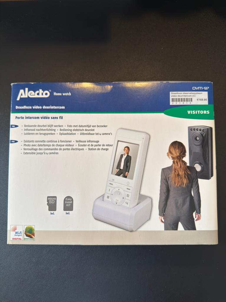 Alecto Deurbel Camera, Huis en Inrichting, Deurbellen, Ophalen, Ingebouwde camera, Nieuw, Draadloos