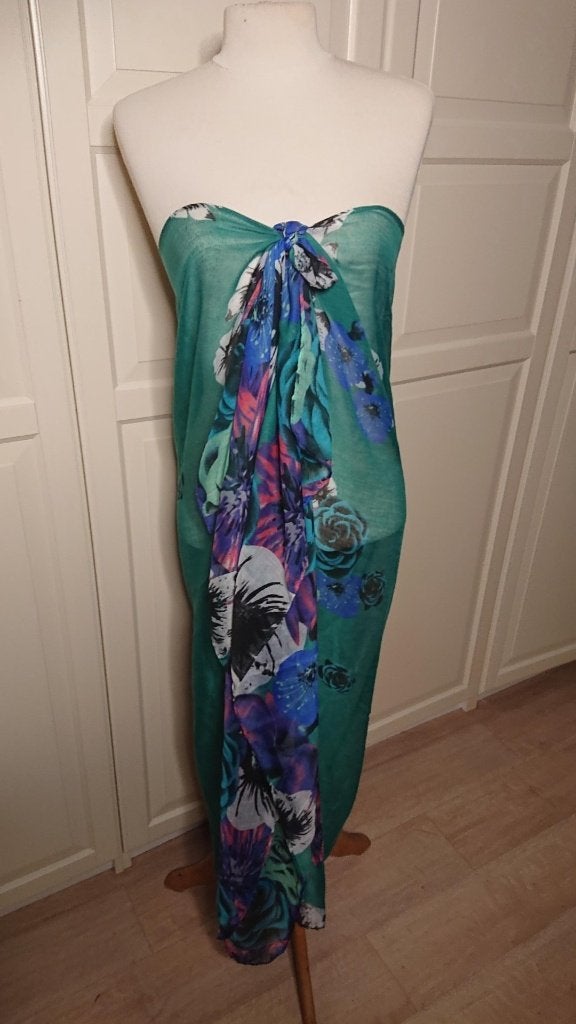 Diverse pareo sarong sauna omslagdoek extra breed groen, Ophalen of Verzenden, Zo goed als nieuw, Groen, Overige typen