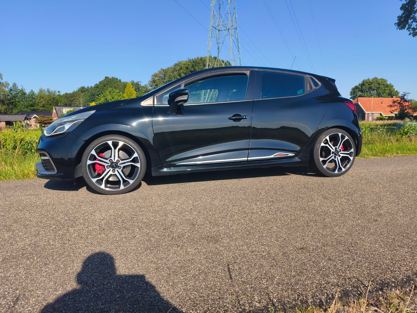 Renault Clio RS Trophy 220 PK 1.6 Turbo, Zwart, 4 cilinders, Automatische klimaatregeling, Zwart