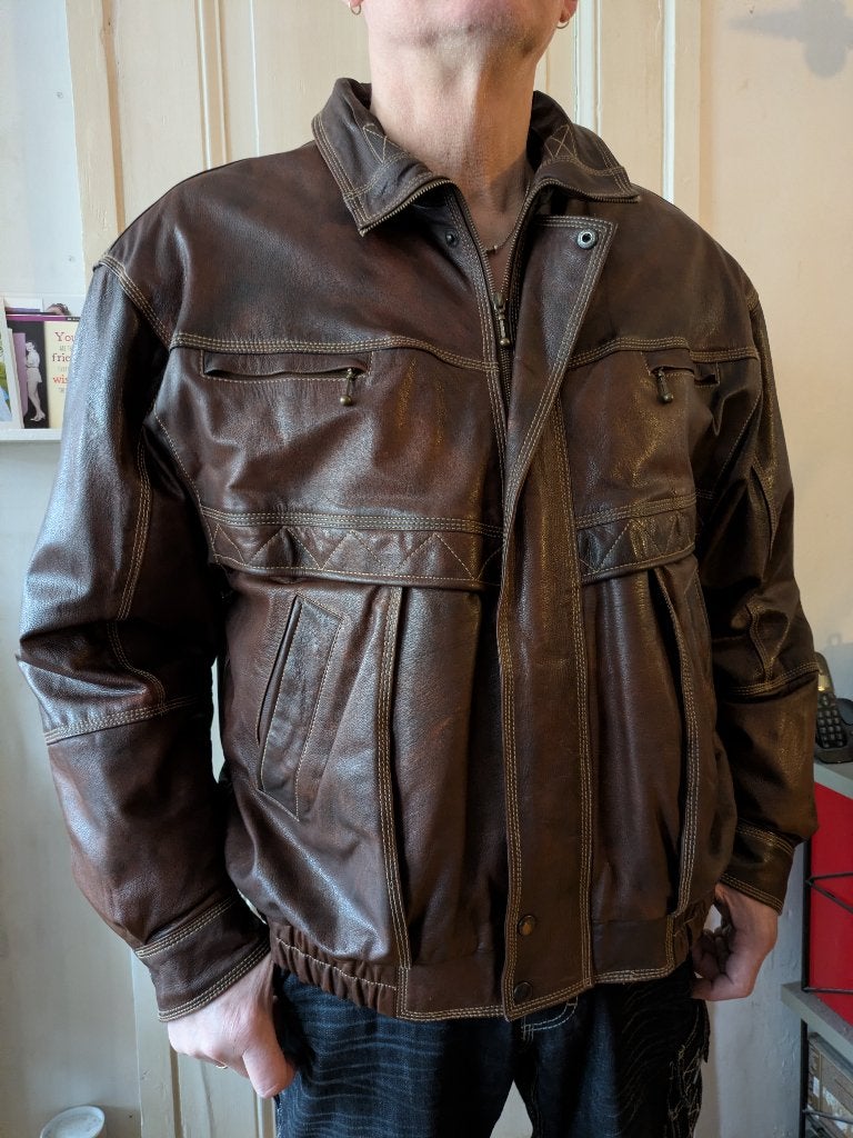 Leren herenjack XXL, Maat 56/58 (XL), Ophalen of Verzenden, Zo goed als nieuw, Onbekend