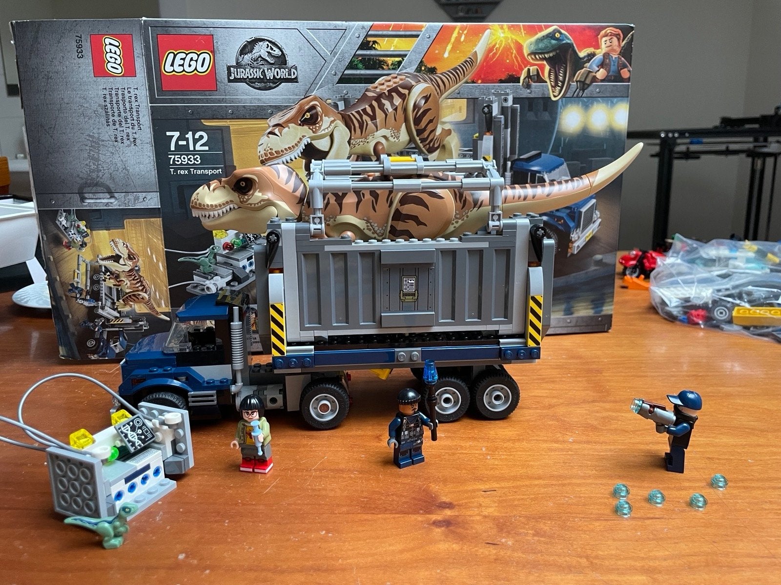 LEGO Jurassic World 75933 T. rex Transport met doos en boekj, Jurassic World, Lego, Inclusief accessoires, Ophalen of Verzenden
