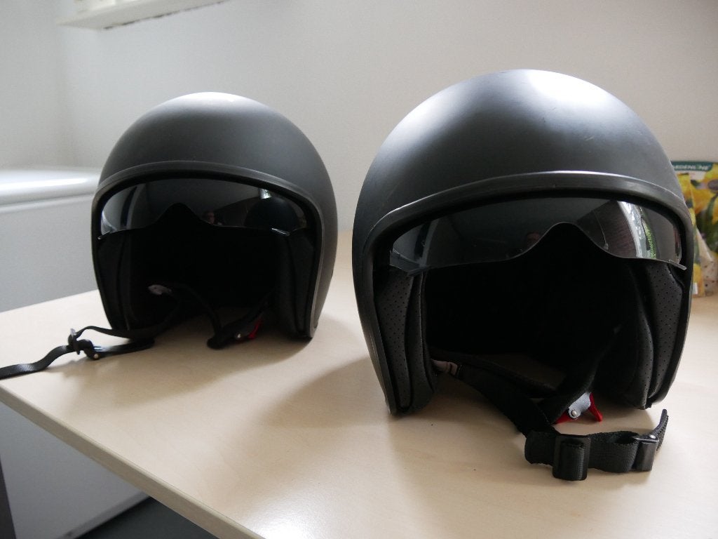 Helm voor brommer of scooter, Fietsen en Brommers, Ophalen, Zo goed als nieuw, Extra large of groter