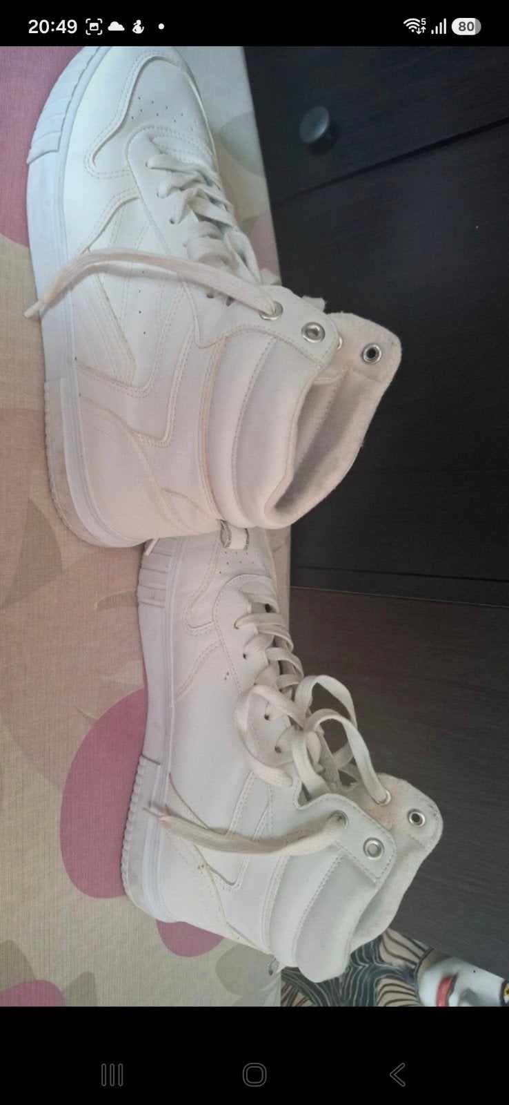 Witte hoge sneakers, Wit, Ophalen of Verzenden, Sneakers of Gympen, Onbekend