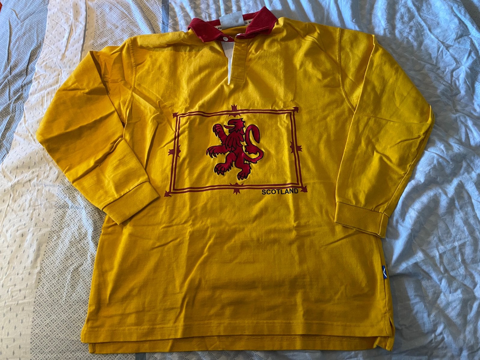 Schotland Geel Rugby Lange mouwen (Large), Verzenden, Zo goed als nieuw, Kleding