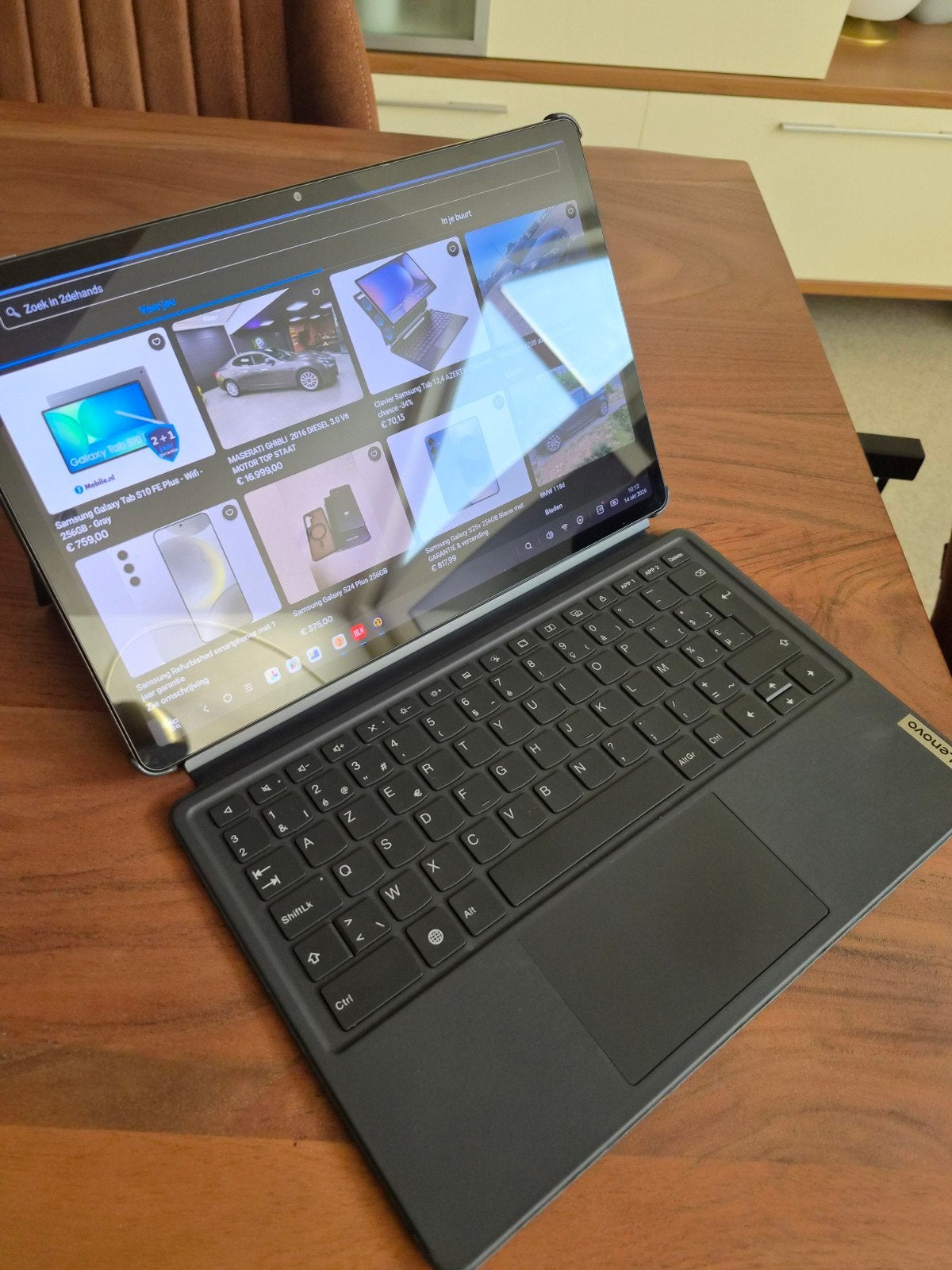Lenovo Tab P12 met origineel toetsenbord, Ophalen, 12 inch, Zo goed als nieuw, 64 GB