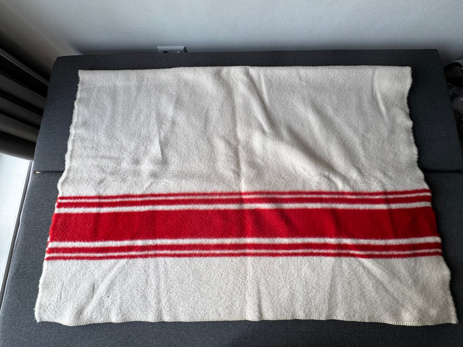 Aabe vintage wollen marine deken, Ophalen of Verzenden, Zo goed als nieuw