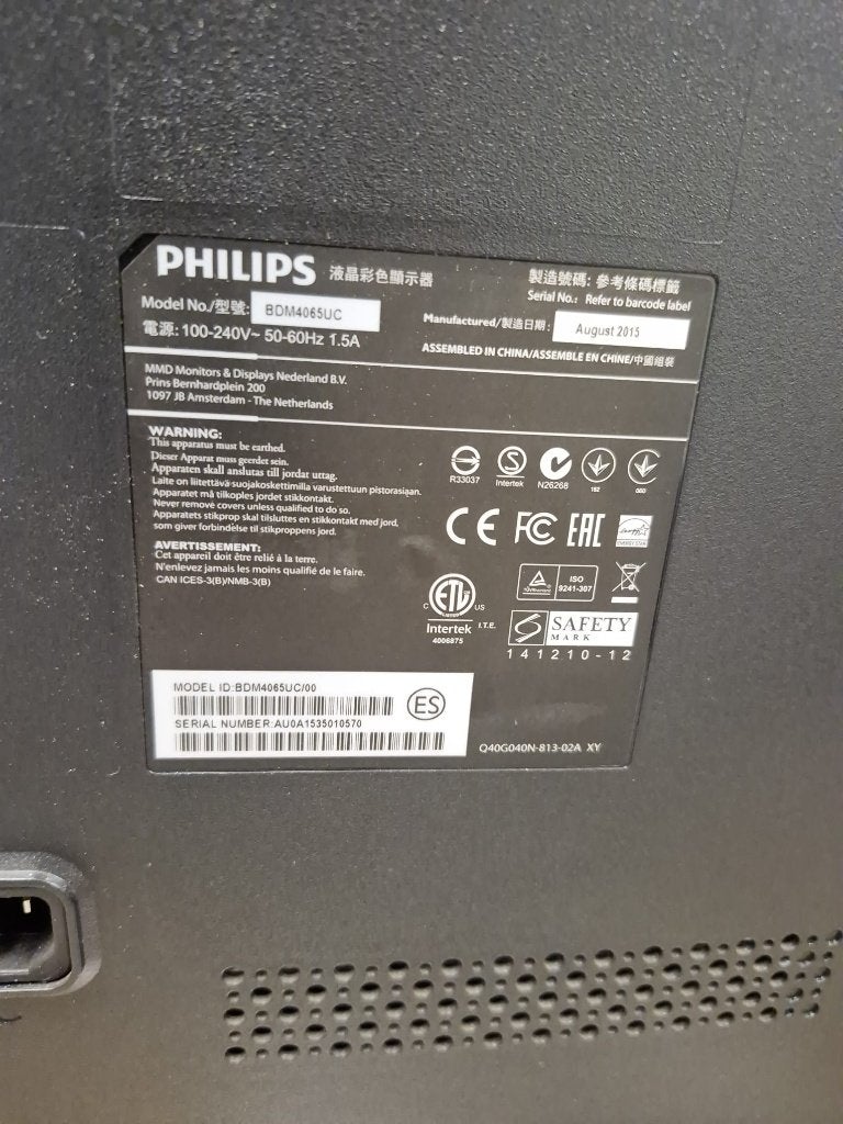 Foto 3 van Philips Brilliance BDM4065UC - 40 Inch 4K UHD Monitor